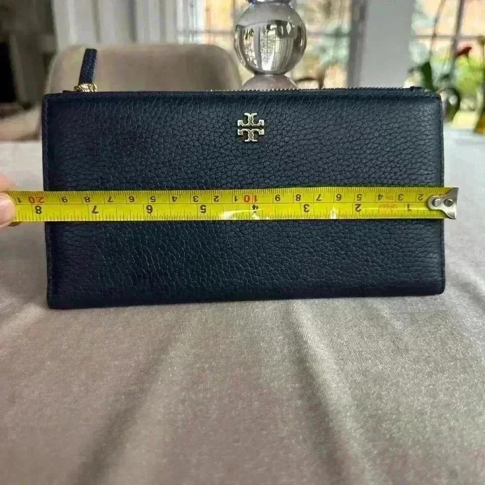 NWT Tory Burch Long Slim Navy Zippy Wallet - Picture 7 of 9